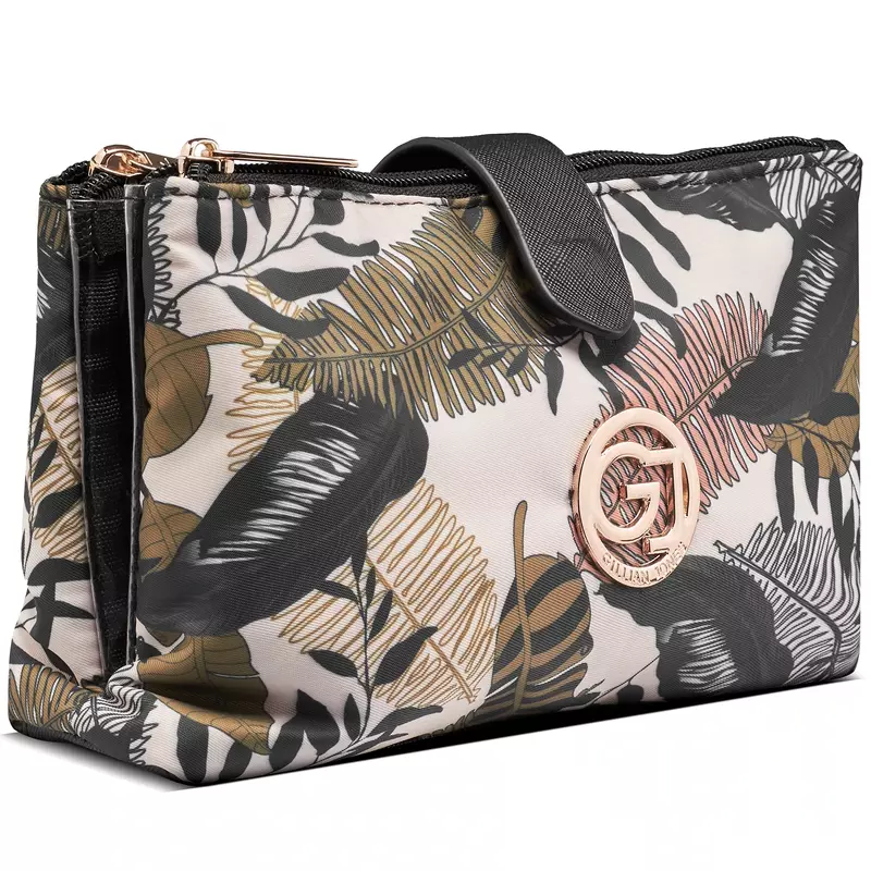 Gillian Jones Travel Clutch - Leaf Print 10008-19 2 Gillian Jones Travel Clutch - Leaf Print 10008-19 - Billede 2