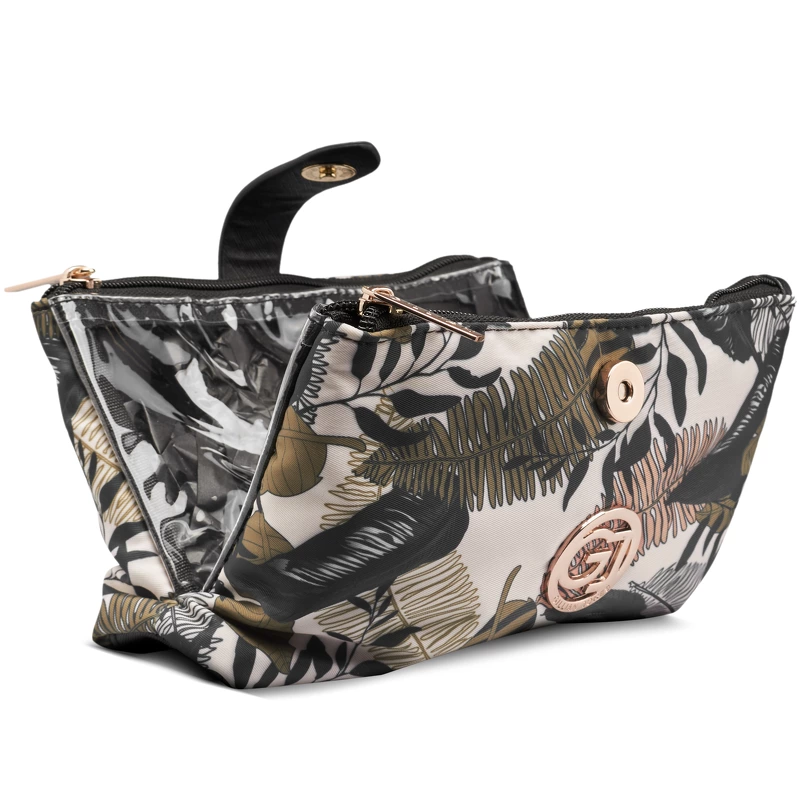 Gillian Jones Travel Clutch - Leaf Print 10008-19 3 Gillian Jones Travel Clutch - Leaf Print 10008-19 - Billede 3