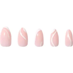 DUFFBEAUTY Reusable Press-On Manicure Nails - Milky Swirl