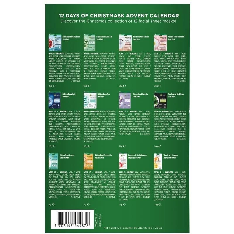 Garnier Sheet Mask Calendar (Limited Edition) 6 Garnier Sheet Mask Calendar (Limited Edition) - Billede 6