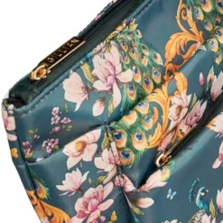 Gillian Jones 3 Room Cosmetics Bag - Green Flowers 10009-76 -Clinique Salgsbutik gillian jones 3 room cosmetics bag green flowers 10009 76 1649403627