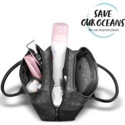 Gillian Jones Mary Bag - Dark Grey With Scarf 10020-01 (Limited Edition) -Clinique Salgsbutik gillian jones mary bag dark grey with scarf 10020 01 limited edition 1643710766