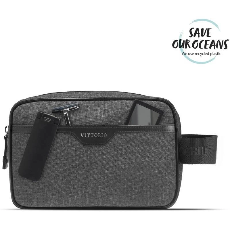 Gillian Jones Vittorio Classic Bag Men - Grey 10405-03 2 Gillian Jones Vittorio Classic Bag Men - Grey 10405-03 - Billede 2