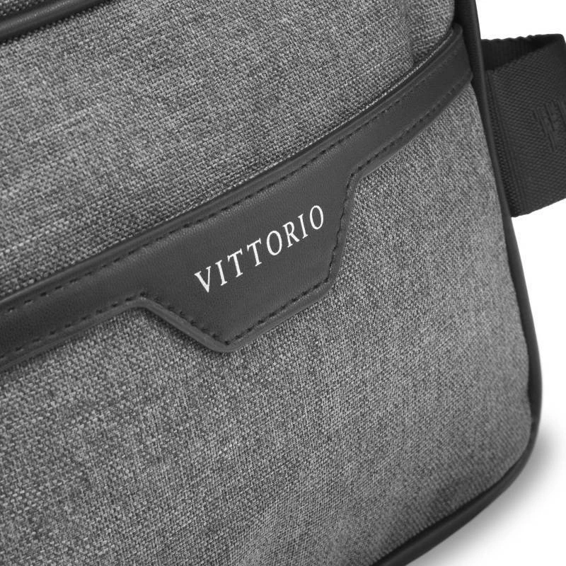 Gillian Jones Vittorio Classic Bag Men - Grey 10405-03 4 Gillian Jones Vittorio Classic Bag Men - Grey 10405-03 - Billede 4