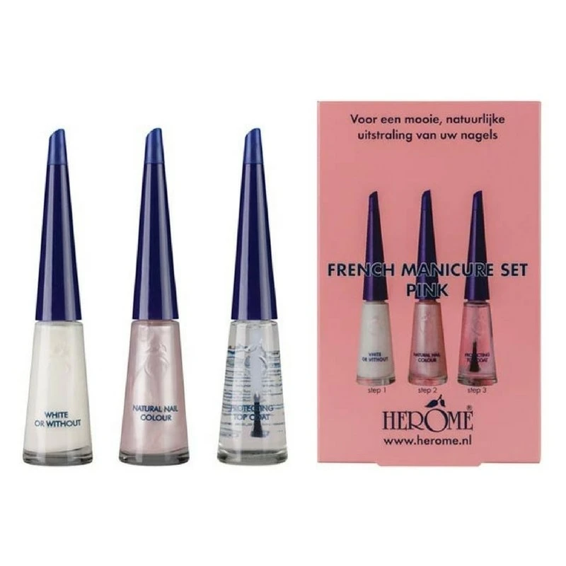 Herôme French Manicure Set Pink 3 X 10 Ml 1 Herôme French Manicure Set Pink 3 X 10 Ml