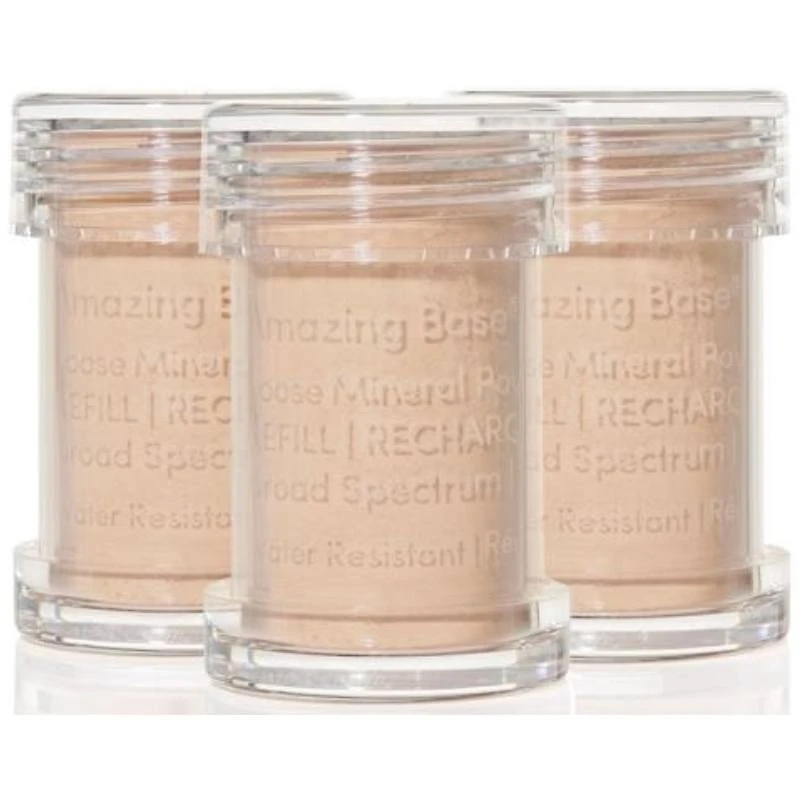 Jane Iredale Amazing Base Loose Mineral Powder SPF 20 Refill 3 Pieces 7,5 Gr. - Amber 1 Jane Iredale Amazing Base Loose Mineral Powder SPF 20 Refill 3 Pieces 7,5 Gr. - Amber