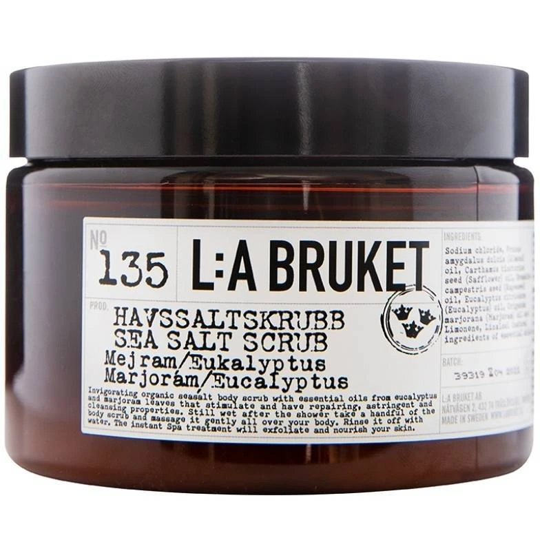 L:A Bruket 135 Sea Salt Body Scrub 420 Gr. - Marjorám/Eucalyptus 1 L:A Bruket 135 Sea Salt Body Scrub 420 Gr. - Marjorám/Eucalyptus
