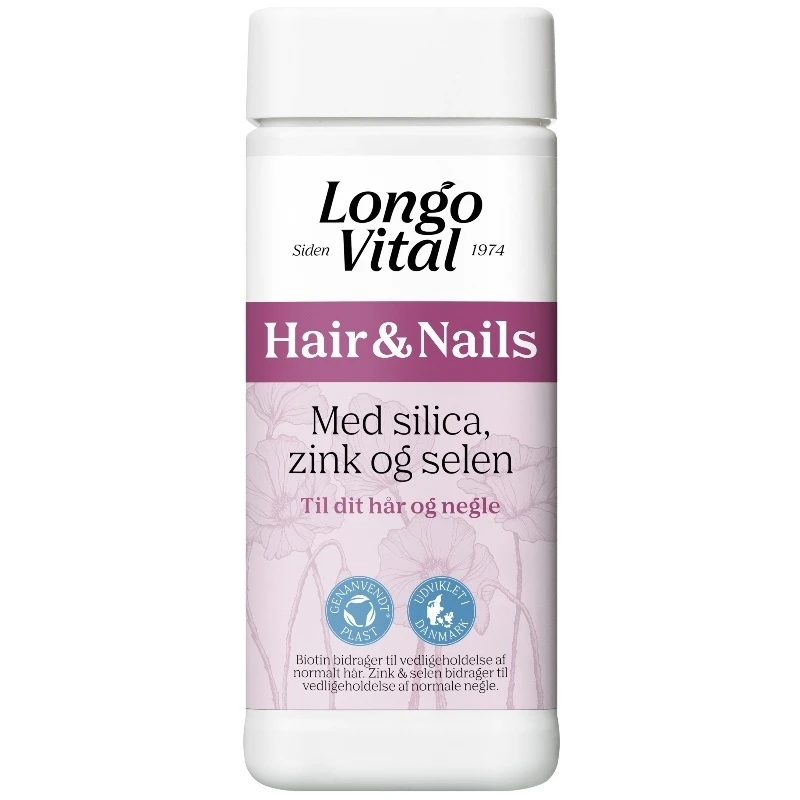 LongoVital Hair & Nails Med Silica, Zink Og Selen 180 Pieces 1 LongoVital Hair & Nails Med Silica, Zink Og Selen 180 Pieces