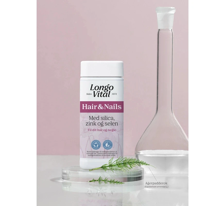 LongoVital Hair & Nails Med Silica, Zink Og Selen 180 Pieces 3 LongoVital Hair & Nails Med Silica, Zink Og Selen 180 Pieces - Billede 3