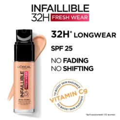 L’Oréal Paris L'Oréal Paris Cosmetics Infaillible Fresh Wear 32H Liquid Foundation 30 Ml - 300 Amber -Clinique Salgsbutik loreal paris cosmetics infaillible fresh wear 32h liquid foundation 30 ml 300 amber 1648200083