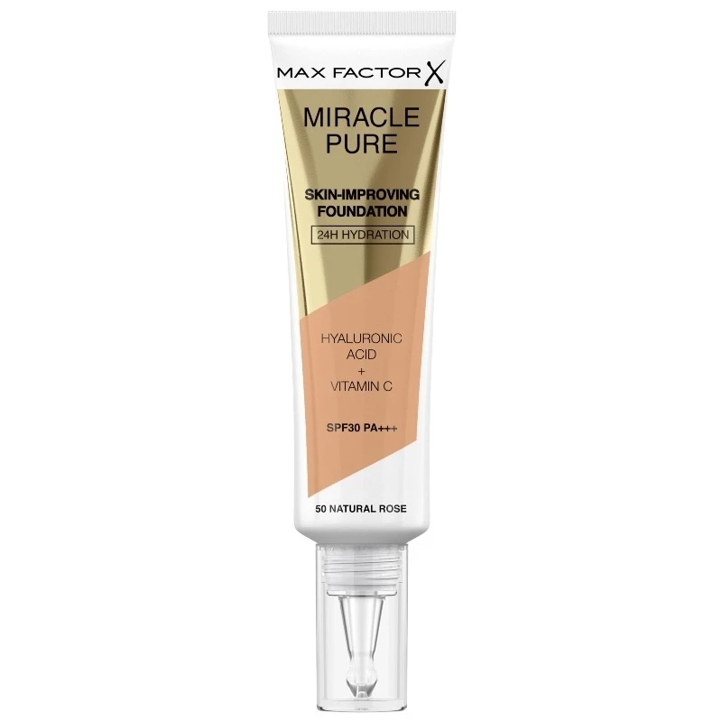 Max Factor Miracle Pure Skin-Improving Foundation 30 Ml - 50 Natural Rose 2 Max Factor Miracle Pure Skin-Improving Foundation 30 Ml - 50 Natural Rose - Billede 2