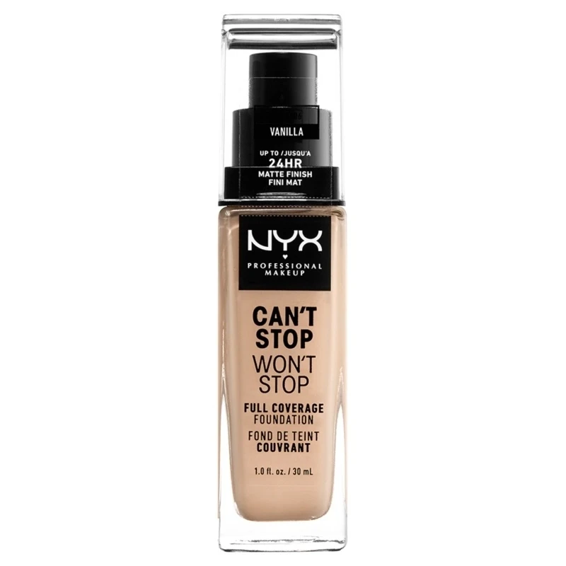 NYX PROFESSIONAL MAKEUP NYX Prof. Makeup Can't Stop Won't Stop Foundation 30 Ml - Vanilla 1 NYX PROFESSIONAL MAKEUP NYX Prof. Makeup Can't Stop Won't Stop Foundation 30 Ml - Vanilla