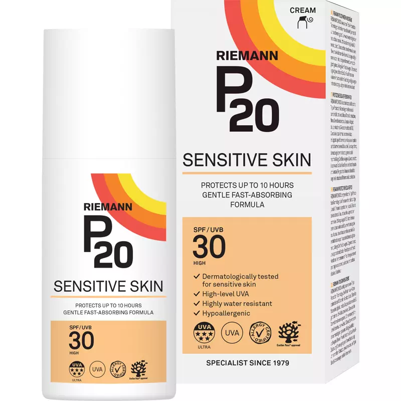 P20 Riemann Sensitive Skin Sun Protection Cream SPF 30 - 200 Ml 2 P20 Riemann Sensitive Skin Sun Protection Cream SPF 30 - 200 Ml - Billede 2