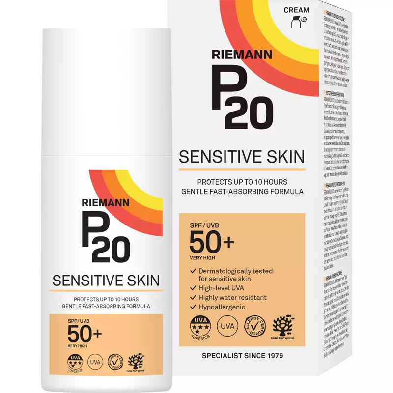 P20 Riemann Sensitive Skin Sun Protection Cream SPF 50+ - 200 Ml 2 P20 Riemann Sensitive Skin Sun Protection Cream SPF 50+ - 200 Ml - Billede 2