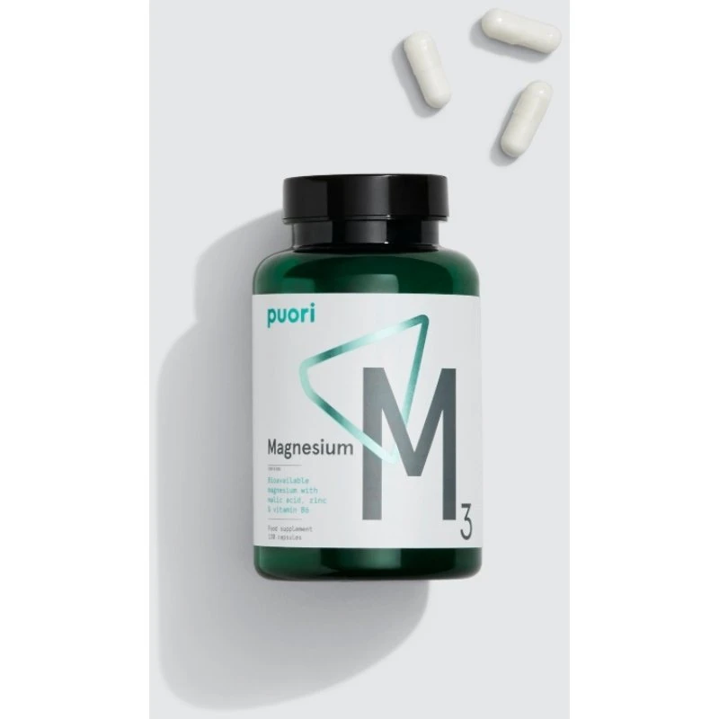 Puori Magnesium M3 - 180 Pieces 2 Puori Magnesium M3 - 180 Pieces - Billede 2