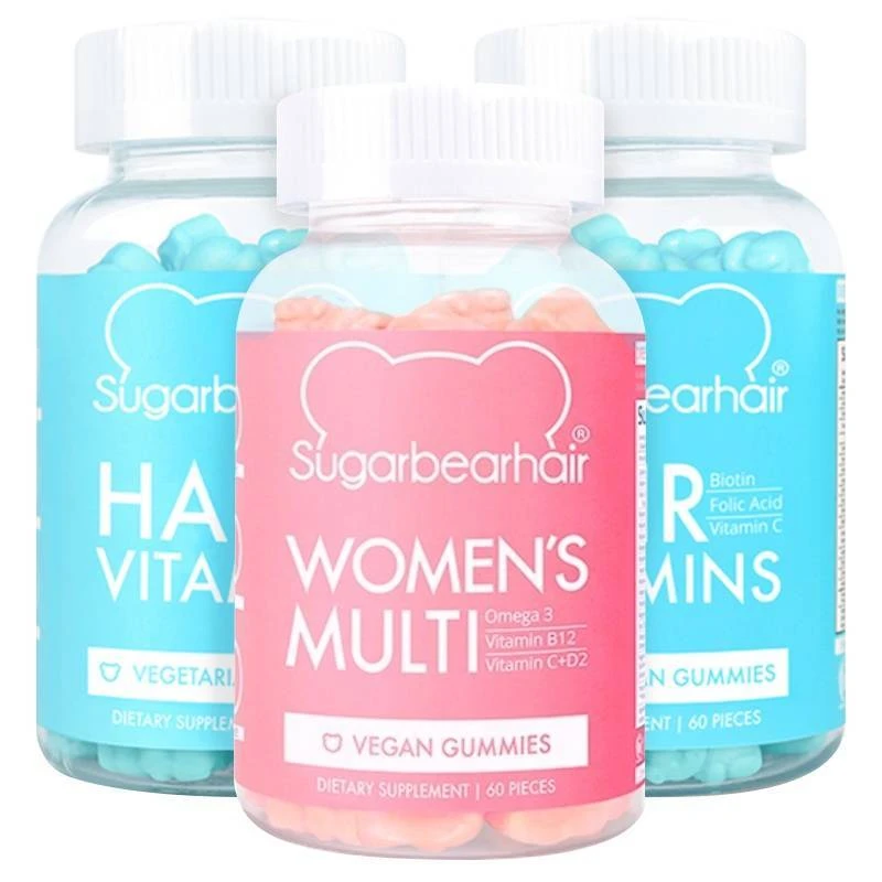 Sugarbearhair Hair Vitamins/Women's Multi Vitamins 3 X 60 Pieces 1 Sugarbearhair Hair Vitamins/Women's Multi Vitamins 3 X 60 Pieces