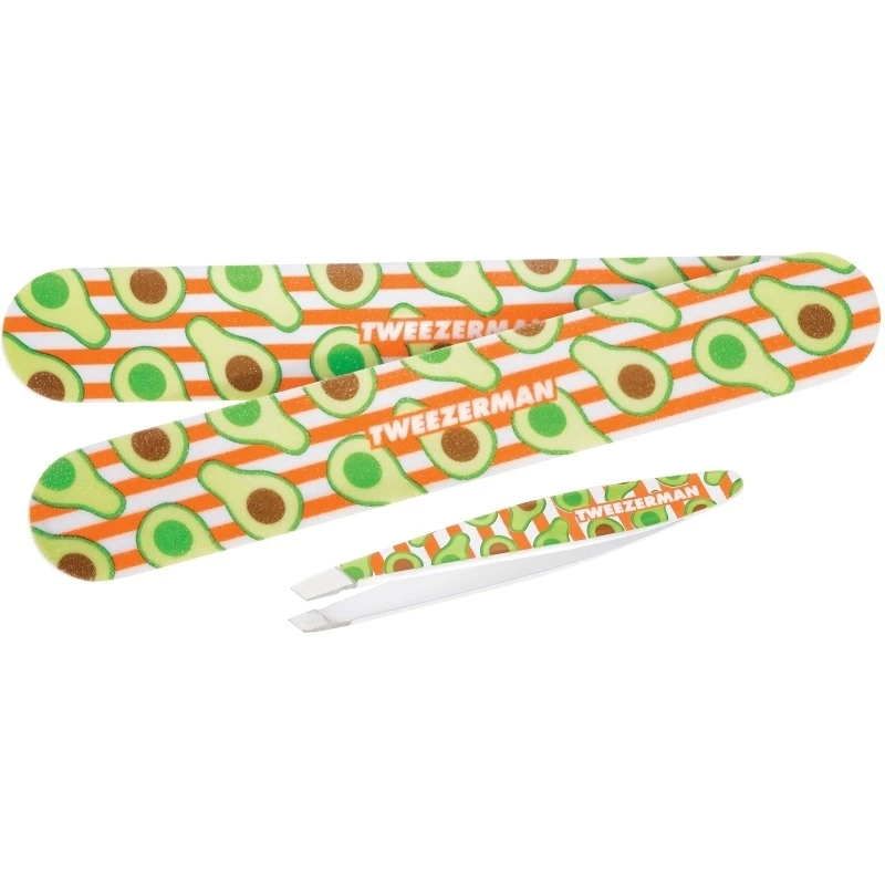 Tweezerman Avocado Duo Set Slant Tweezer & Nailfile 1 Tweezerman Avocado Duo Set Slant Tweezer & Nailfile