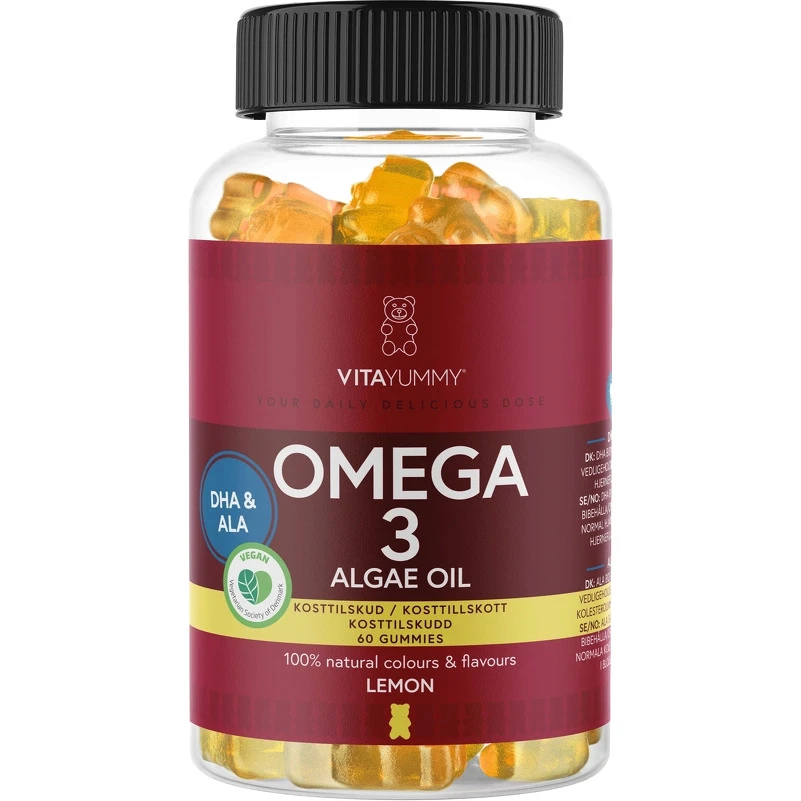 VitaYummy Omega 3 Algae Oil 60 Pieces - Lemon 1 VitaYummy Omega 3 Algae Oil 60 Pieces - Lemon
