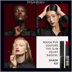 Yves Saint Laurent YSL Rouge Pur Couture The Slim Velvet Radical Lipstick 2,2 Gr. - 21 Rouge Paradoxe -Clinique Salgsbutik ysl rouge pur couture the slim velvet radical lipstick 21 rouge paradoxe 1639044806